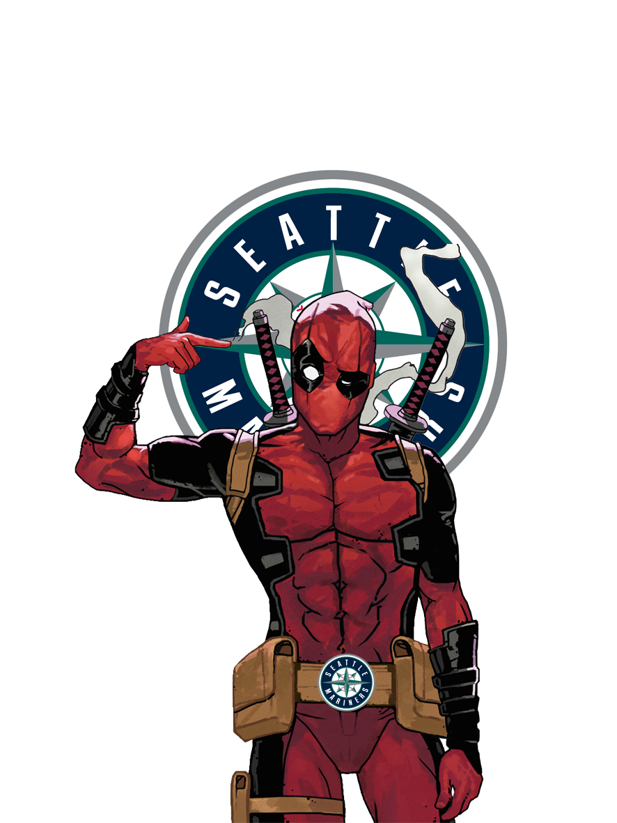 Seattle Mariners Deadpool Logo vinyl decal